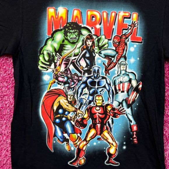 The Avengers Airbrushed Marvel Comics Cartoon Tee M - Picture 2 of 4